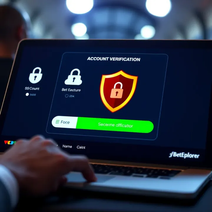 Secure account verification on BetExplorer showing verification icons and security shield