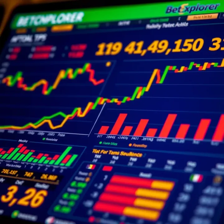 Data charts and statistics analyzing football teams’ performance for betting insights