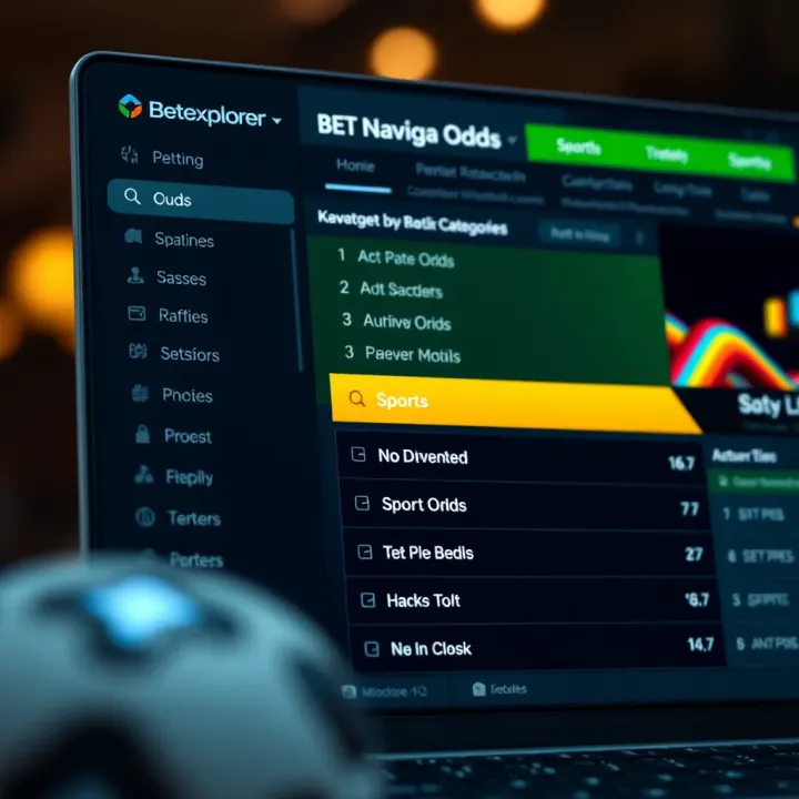 Navigation menu on Betexplorer desktop site highlighting easy access to betting odds and sports categories