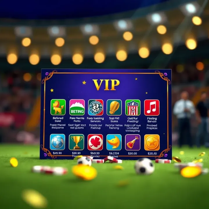 Illustration showing a VIP card with betting icons representing exclusive bonus benefits