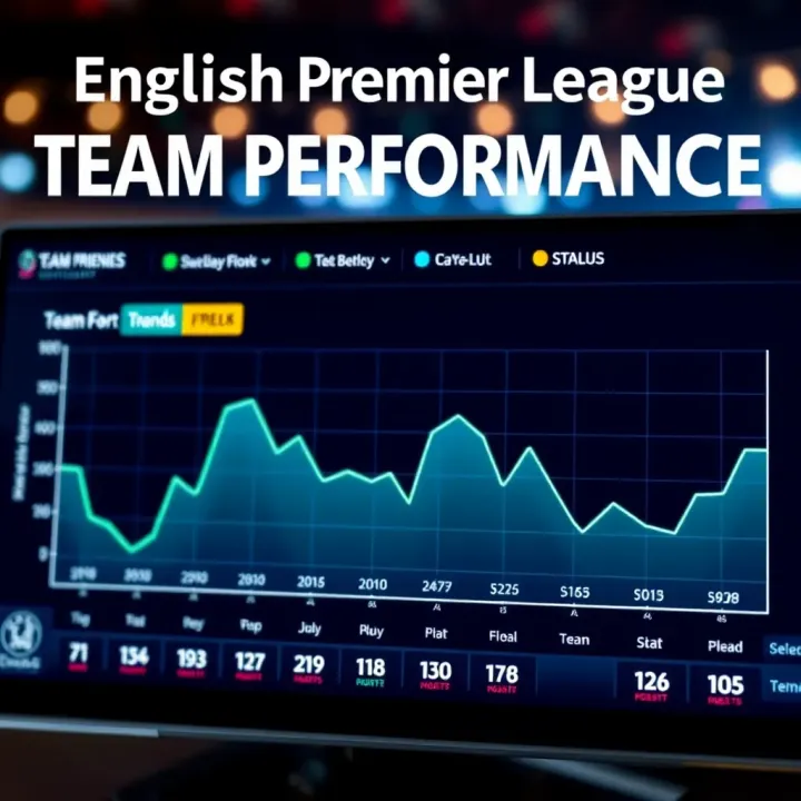 Graph showing English Premier League team performance trends and statistics