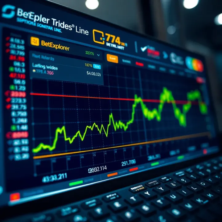 Graph showing sports betting odds trends on a digital platform