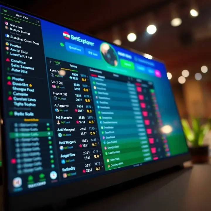 Interface displaying betting lines with Nigerian betting platforms like Bet9ja