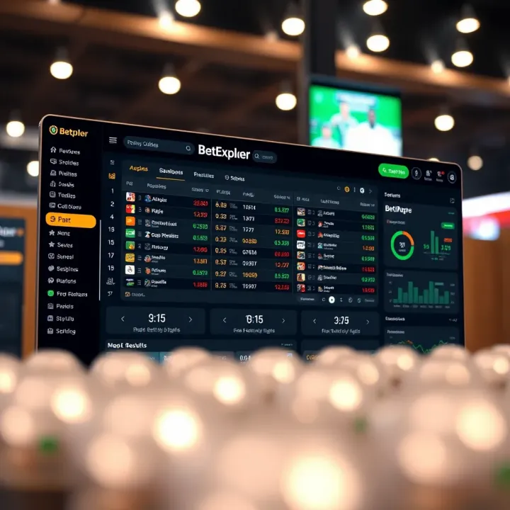 Dashboard showcasing betting odds, sports results, and interactive features on BetExplorer